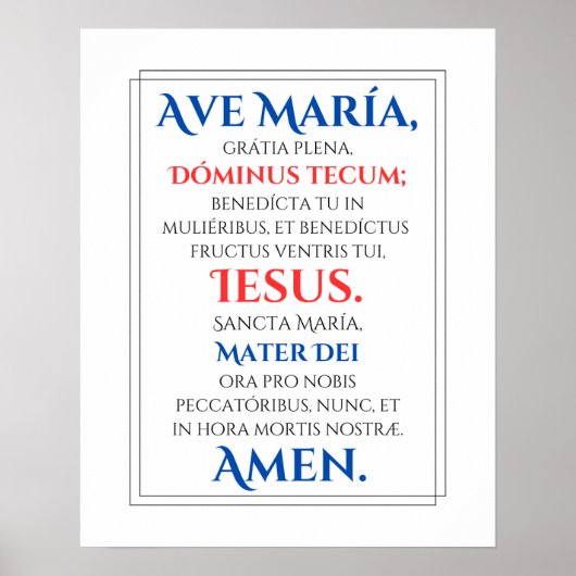 Ave Maria Print Poster (Vorne)