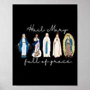 Ave Maria voll der Gnade, gesegnete Jungfrau Maria Poster