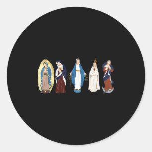 Ave Maria voll der Gnade, gesegnete Jungfrau Maria Runder Aufkleber
