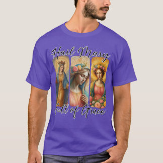 Ave Maria voller Gnade Gebet Katholischer Rosenkra T-Shirt