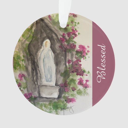 Ave Maria Weihnachtsbaumanhänger Ornament (Vorderseite)
