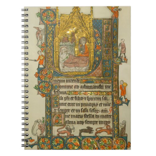 Ave Maris Stella Christmas Mittelalterliches Manus Notizblock (Vorderseite)