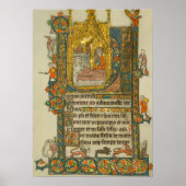 Ave Maris Stella Christmas Mittelalterliches Manus Poster (Vorne)