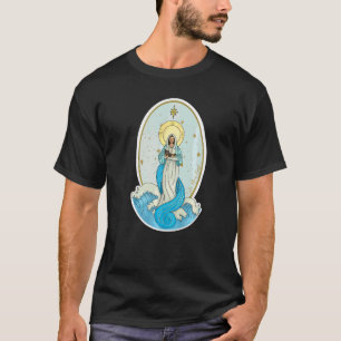 Ave Maris Stella Gesegnete Mutter Maria Lateinisch T-Shirt