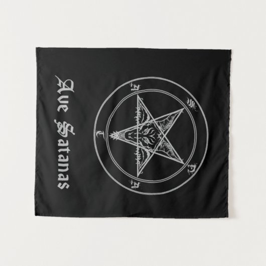 Ave Satanas Tapestry Wandteppich (Vorderseite (Horizontal))