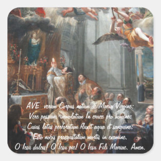 AVE VERUM CORPUS SIGNUM QUADRATISCHER AUFKLEBER