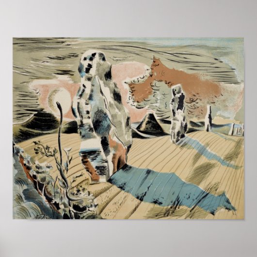 Avebury (1937) von Paul Nash Poster (Vorne)