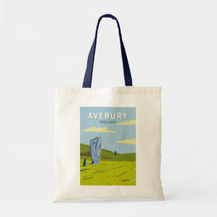 Avebury England Reise Kunst Vintage Tragetasche