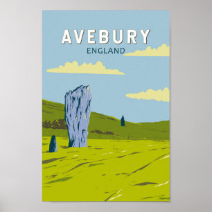 Avebury England Reisen Kunst Vintag Poster