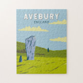 Avebury England Reisen Kunst Vintag Puzzle (Vertikal)