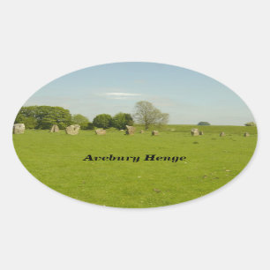 Avebury Henge - Großbritannien Ovaler Aufkleber
