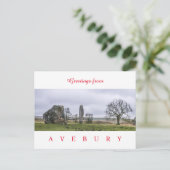 Avebury Steinkreis Ansicht Postkarte (Stehend Vorderseite)
