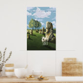 Avebury Stone Circle Wiltshire Travel Poster (Küche)