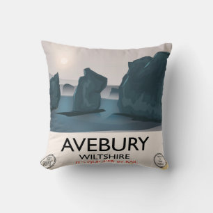 Avebury, Vintage Reise Wiltshiresteinkreises Kissen