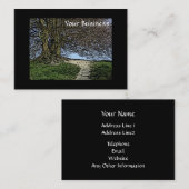 Avebury, Wiltshire, England. Baum und Weg Visitenkarte (Vorne/Hinten)