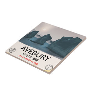 Avebury, Wiltshire Steinkreis vintage Reise. Fliese
