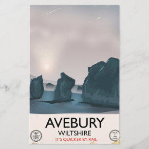 Avebury, Wiltshire Stone Circle Vintage Reise.