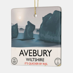 Avebury, Wiltshire Stone Circle Vintage Reise. Keramikornament