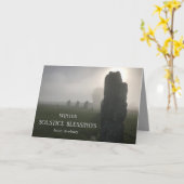 Avebury Winter Solstice Blesscard Karte (Gelbe Blume)
