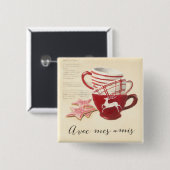 Avec Mes Amis Button (Vorne & Hinten)