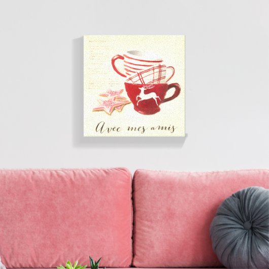Avec Mes Amis Leinwanddruck (Insitu (Wohnzimmer))