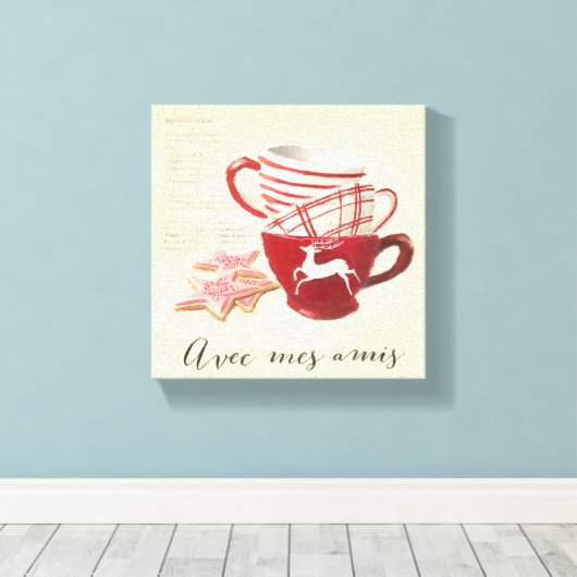 Avec Mes Amis Leinwanddruck (Insitu (Holzboden))