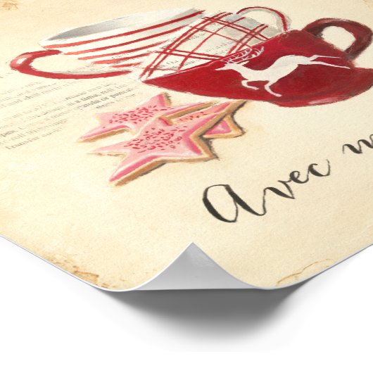 Avec Mes Amis Poster (Ecke)