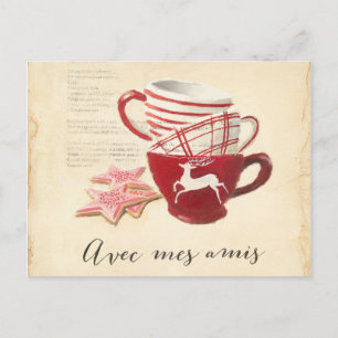 Avec Mes Amis Postkarte