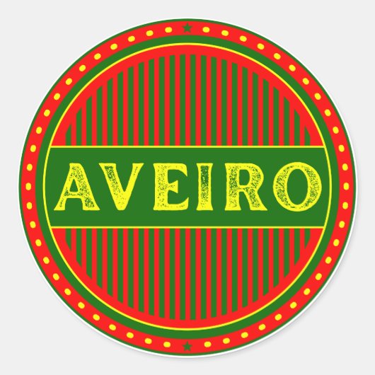 Aveiro City Pride Emblem – Portuguese Identity Runder Aufkleber (Vorderseite)