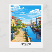 Aveiro Portugal Art Vintage Reise Illustration Postkarte (Vorderseite)
