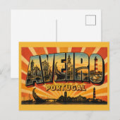 Aveiro Portugal Moliceiro Boote Postkarte (Vorne/Hinten)