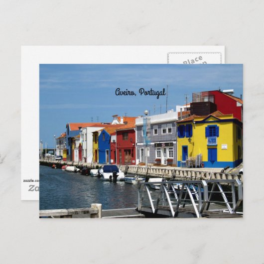 Aveiro, Portugal Postkarte (Vorne/Hinten)