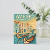 Aveiro – Venedig Portugals Postkarte (Stehend Vorderseite)