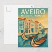 Aveiro – Venedig Portugals Postkarte (Vorne/Hinten)