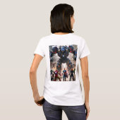 Avengers vs. Roboter: Epischer Showdown-T - Shirt (Schwarz voll)