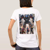Avengers vs. Roboter: Epischer Showdown-T - Shirt (Rückseite)