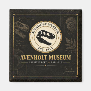 Avenholt Museum Vintage Fossil Emblem Magnet