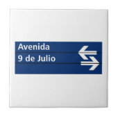 Avenida 9 de Julio, Buenos- AiresStraßenschild Fliese (Vorderseite)