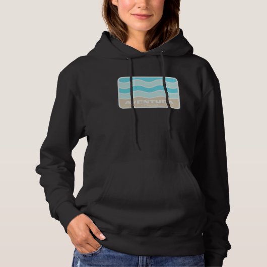 Aventura Florida Retro FL Waves Beach Souvenir Hoodie (Vorderseite)