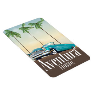 Aventura, Florida-Retro-Poster für Autoreisen Magnet