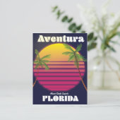 Aventura Florida USA 80er Reiseplakat Postkarte (Stehend Vorderseite)