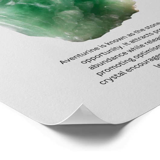 Aventurin Crystal Meaning Poster (Ecke)