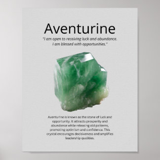 Aventurin Crystal Meaning Poster