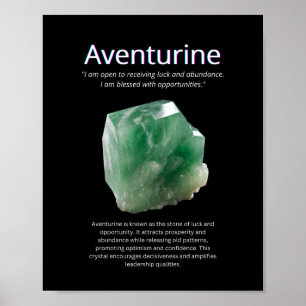 Aventurin Crystal Stone Bedeutung Poster