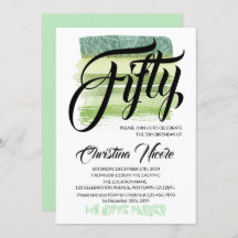 Aventurine Green Glitzer Brushes FIFTY Birthday