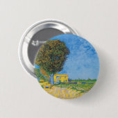 Avenue at Arles with Houses by Vincent van Gogh Button (Vorne & Hinten)