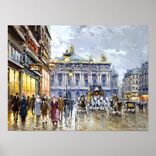 Avenue de l'Opera by Antoine Blanchard Poster (Vorne)