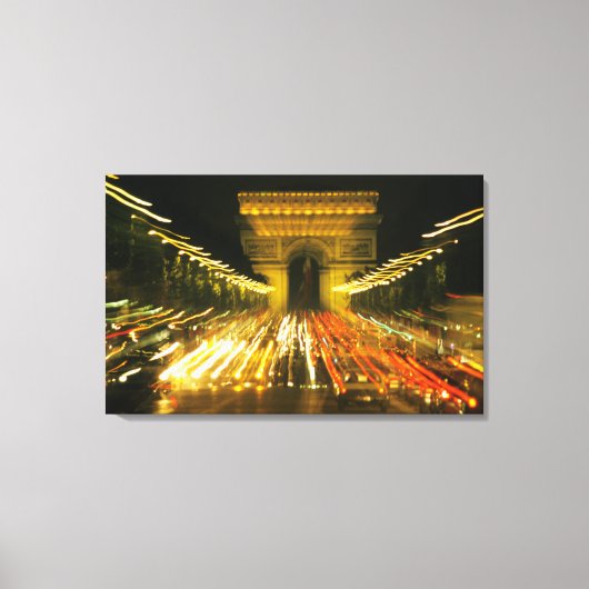 Avenue des Champs-Elysees, Arch of Triumph, Leinwanddruck (Vorderseite)