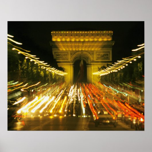 Avenue des Champs-Elysees, Arch of Triumph, Poster (Vorne)