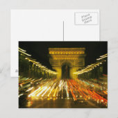 Avenue des Champs-Elysees, Arch of Triumph, Postkarte (Vorne/Hinten)